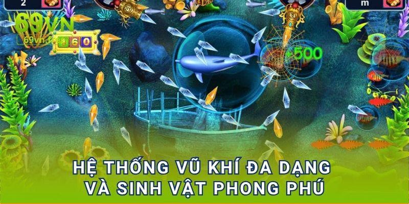 Hệ thống vũ khí đa dạng và sinh vật phong phú